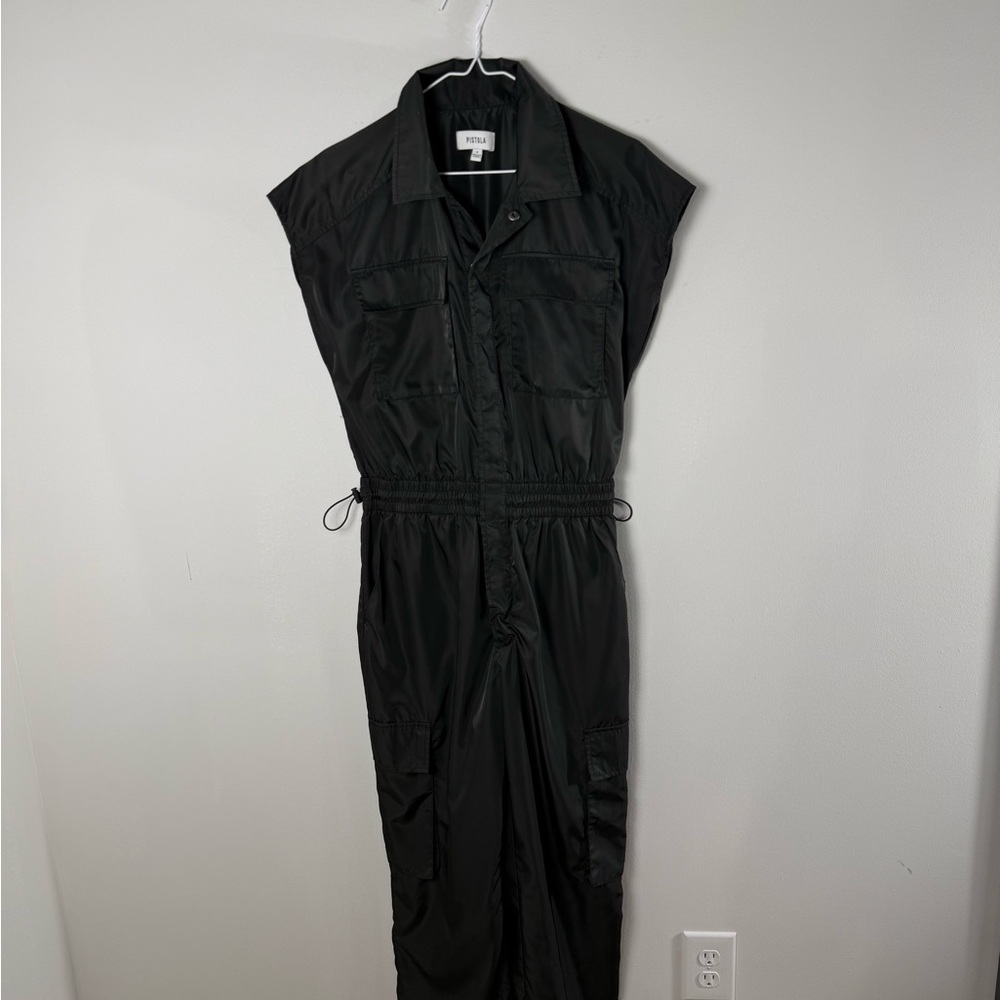 Pistola Jade Waist Utility Black Jumpsuit Modern Women’s Small EUC - Picture 4 of 16